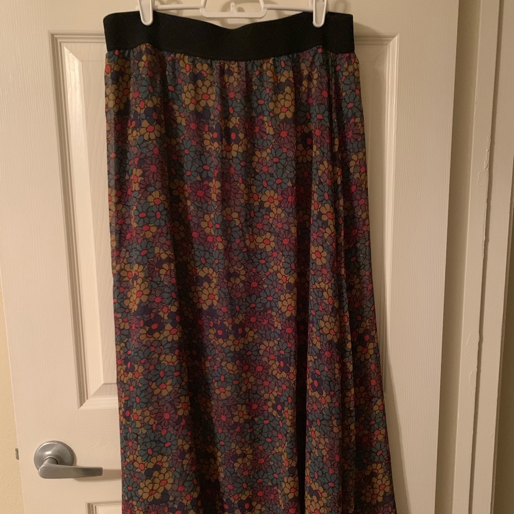 Lularoe maxi skirt long flower print
